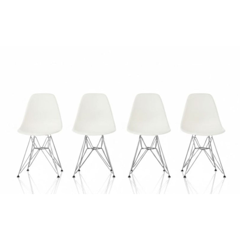Chaise d'appoint en plastique Renna, Blanc