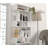 Modern White Bookshelf, 23.6 x 65.0 x 7.7 inches | 100% Melamine Coated Particle Board, Thickness: 0.7 inches | Numerous Shelves, Wall-Mountable, Additional Storage | Elegant Design for Home & Office Organization-844672922