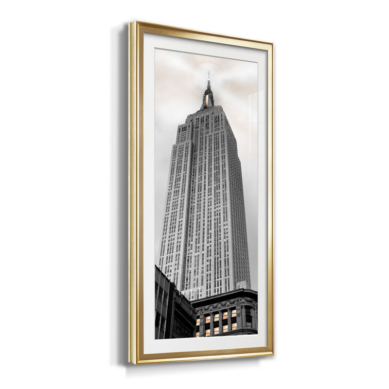 " Empire State Building ", Gold, 10.5" H x 18.5" W x 1.5" D