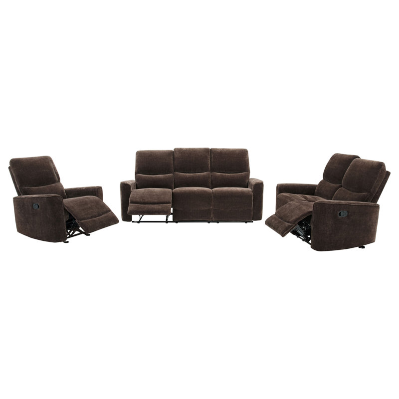 Ensemble de canapé inclinable 3 pièces Trask