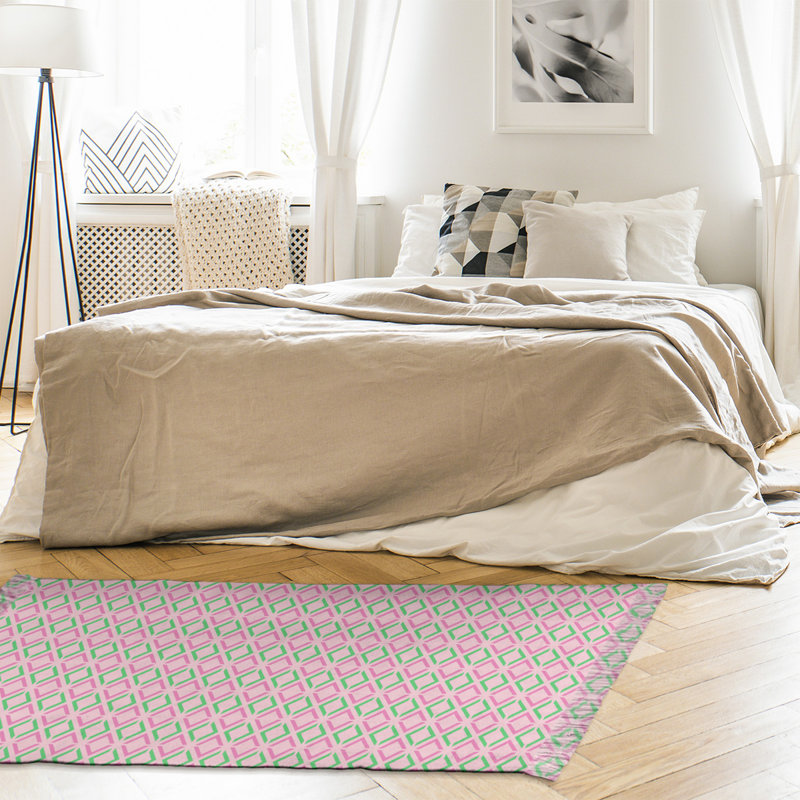 Tapis rose/vert arrow diamants Mcguigan, Non