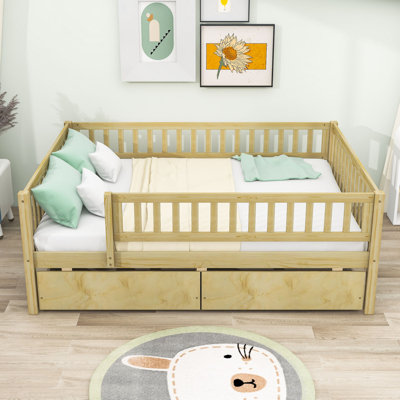 Wood Daybed with Two Drawers