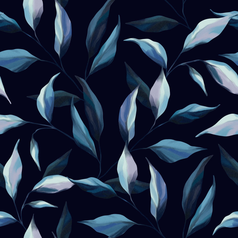 Palm Leaves Illustration - Wrapped Canvas Print, 91cm H x 91cm W x 3.8cm D