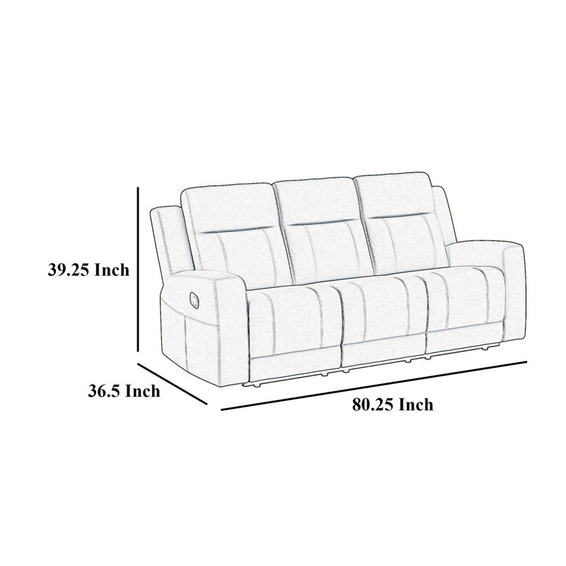 Canapé inclinable Peshawa, Similicuir gris anthracite foncé