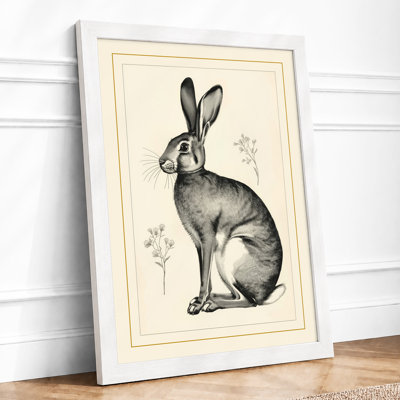 Watchful Hare Botanical - Framed Print