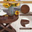 Table de bout ronde en bois avec base robuste-757697361