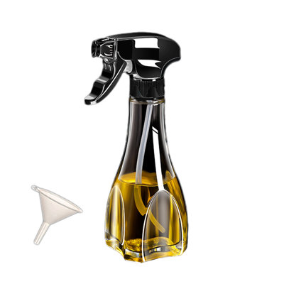 Bouteille d'eau à pression d'huile de type pressoir, fournitures de cuisine, pot à huile en verre, barbecue, double usage, vaporisateur d'huile de cuisson