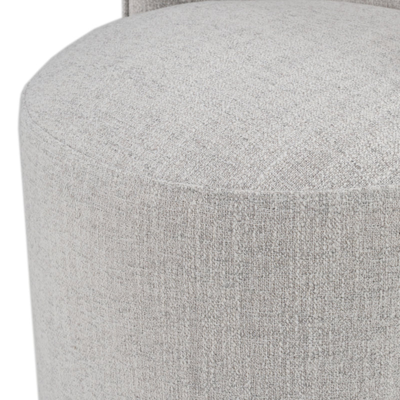Benbow Upholstered Swivel Dining Chair, Light Gray