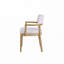 Ensemble de chaises de salle à manger rembourrées en tissu avec dossier et accoudoirs