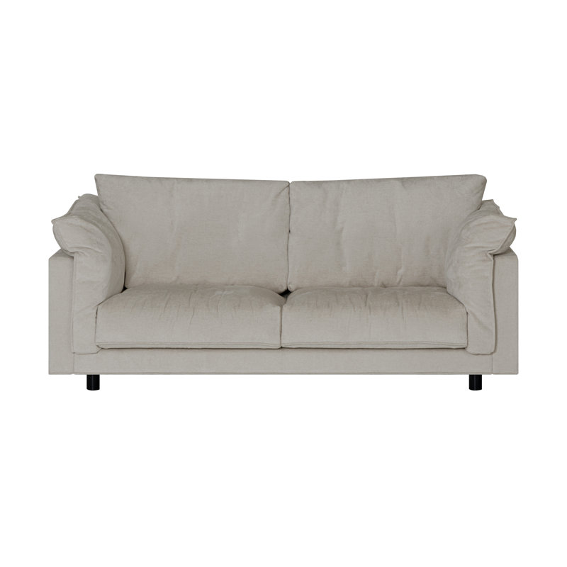Alazae 3 Seater Chenille Sofa, Cream