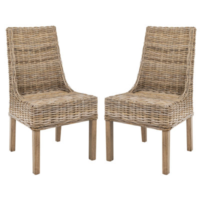 Chaise d'appoint en osier naturel Armine