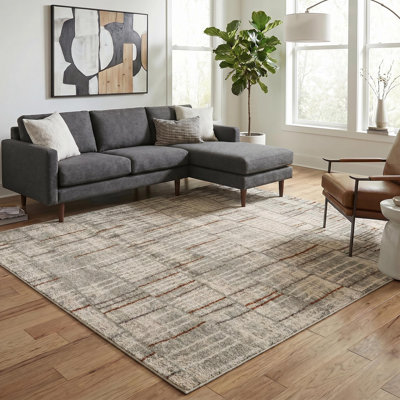 Celil Geometric Shapes Area Rug