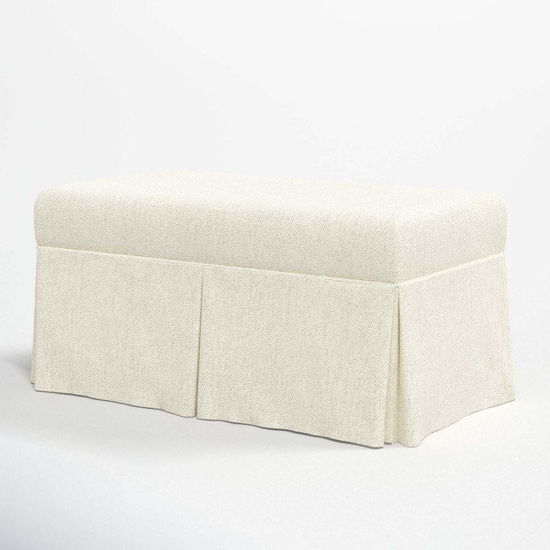 Banc de rangement rembourré Wyatt, Tweed Sustain® toile Milsap