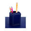 Ensemble de rangement de bureau en cuir bleu marine-555778902