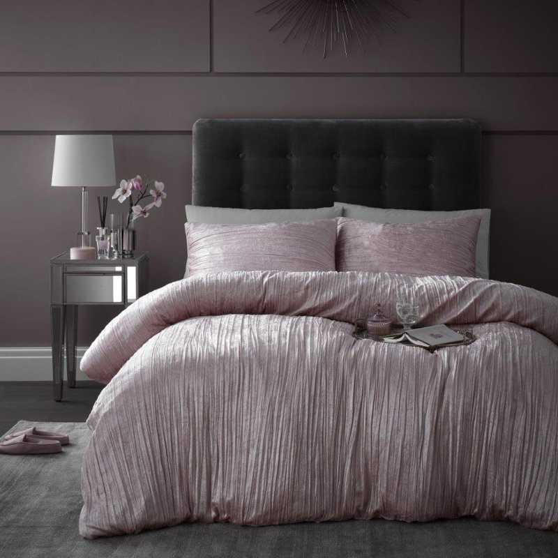 Kat Solid Colour Duvet Cover Set with Pillowcases Included, Double Duvet Cover + 2 Standard Pillowcases, Charcoal