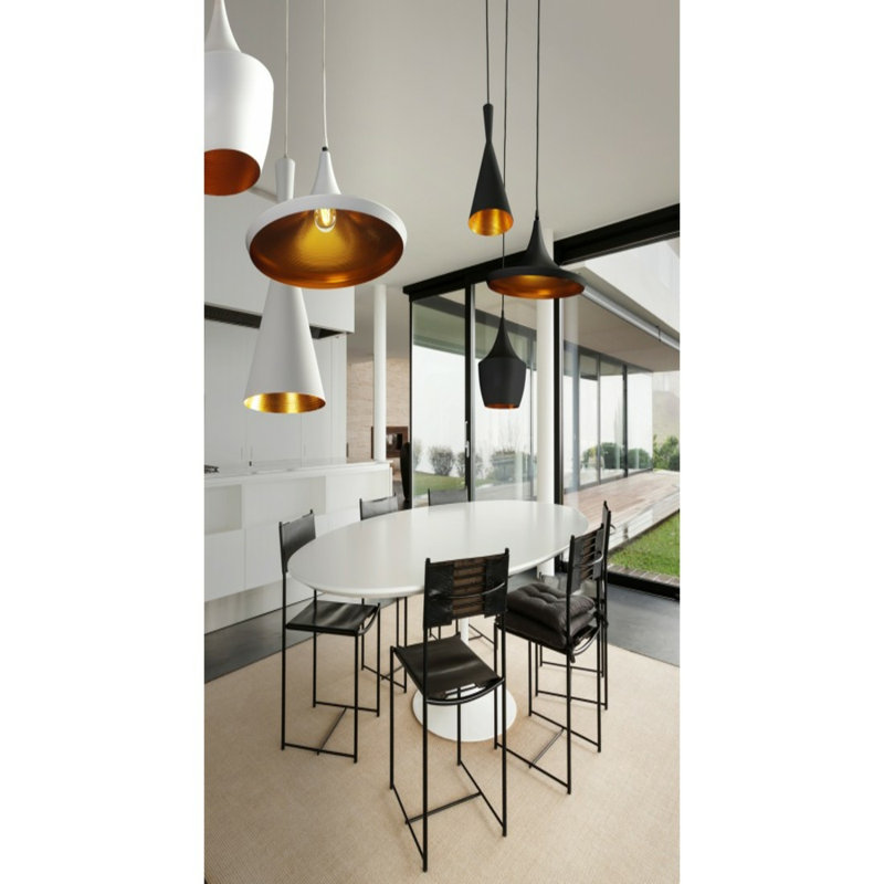 3 - Light Cluster Pendant, White/Gold