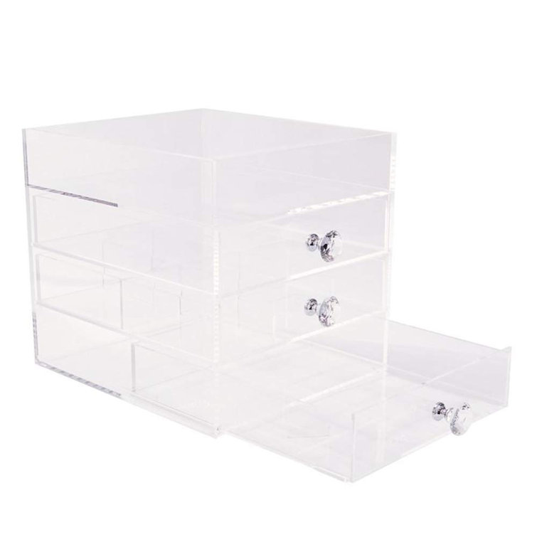 https://assets.wfcdn.com/im/71004340/resize-h755-w755%5Ecompr-r85/2344/234480271/Diamond+Collection+4+Tier+Acrylic+Makeup+Organizer+with+Open+Top+Elegant+Cosmetic+Holder+3+Drawers.jpg