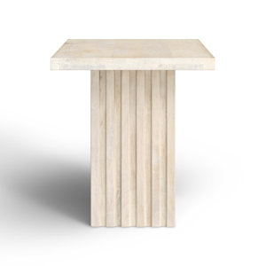 Valda Solid Wood Pedestal End Table ( incomplete top only) 