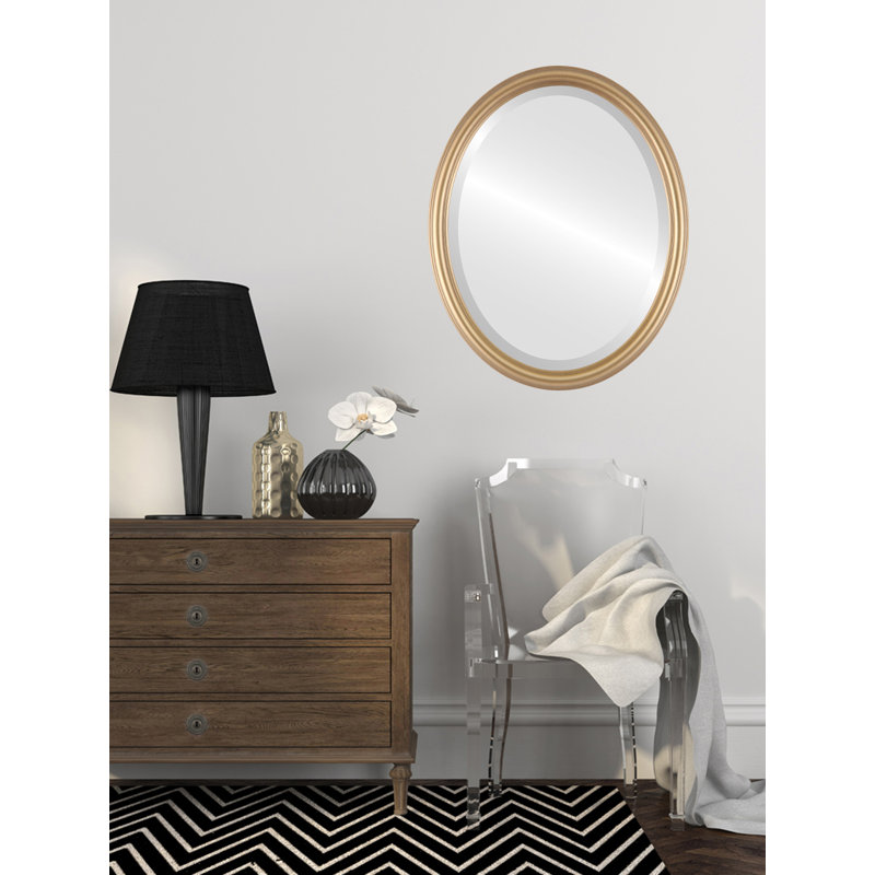 Wooler Wood Flat Wall Mirror, 17" x 21"