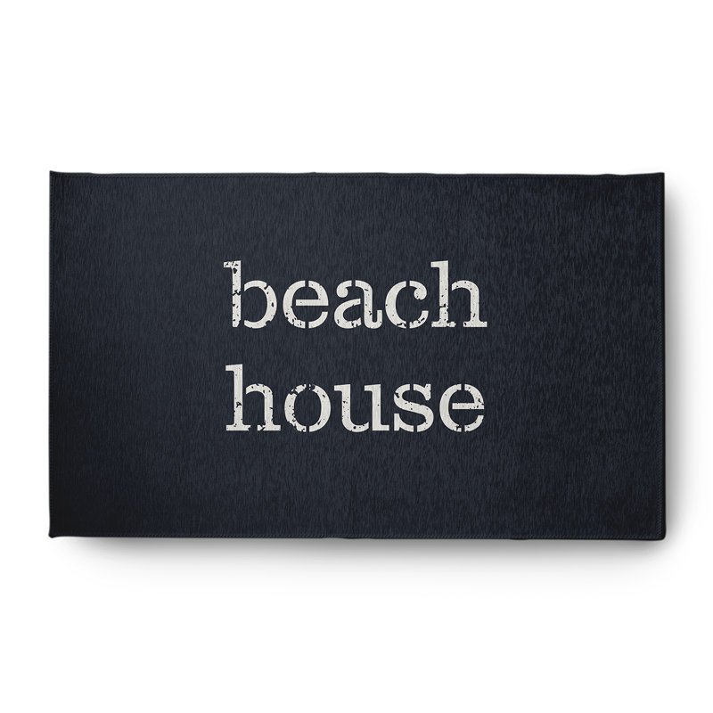 Tapis bleu requin à tissage plat Oppel, Rectangle 3 pi x 5 pi