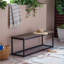 Banc industriel en bois et métal-1102793407