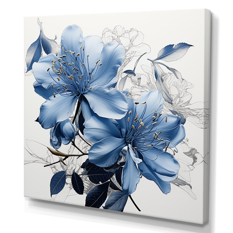 «Full Bloom Rhododendron Bouquet I» sur toile, H 36 po x l 36 po x P 1,5 po, Toile tendue