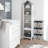 3 Drawer Wooden Cabinet with Wicker Storage Baskets and Tan Teddy Bear Design for Home Organization