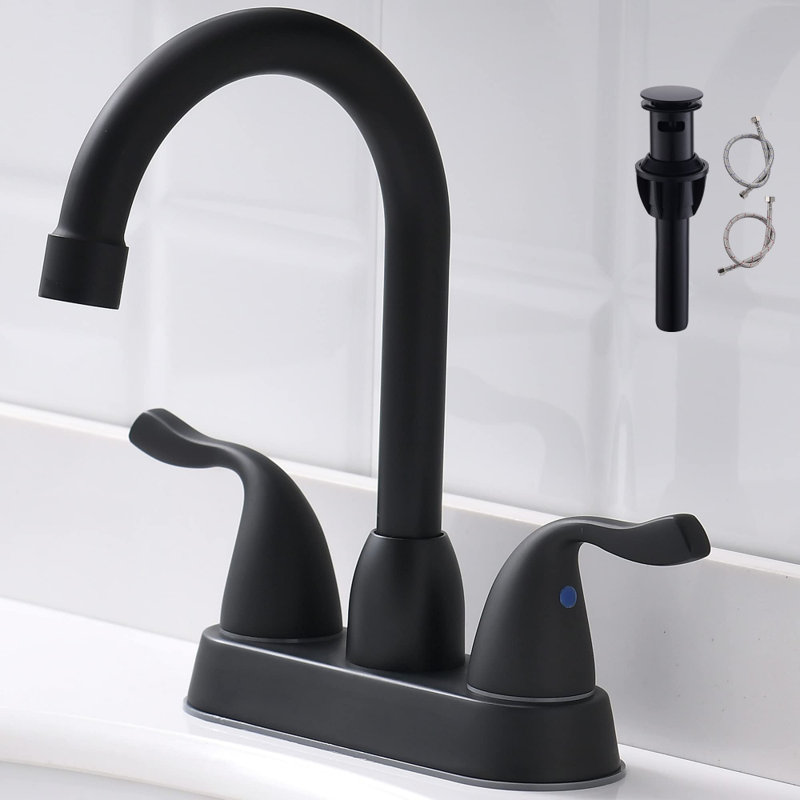 Robinet de salle de bain à large entraxe avec bonde