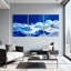 Scénario et paysages urbains, paysage de glace, ensemble de 3 reproductions d'art sur toile-1301561003