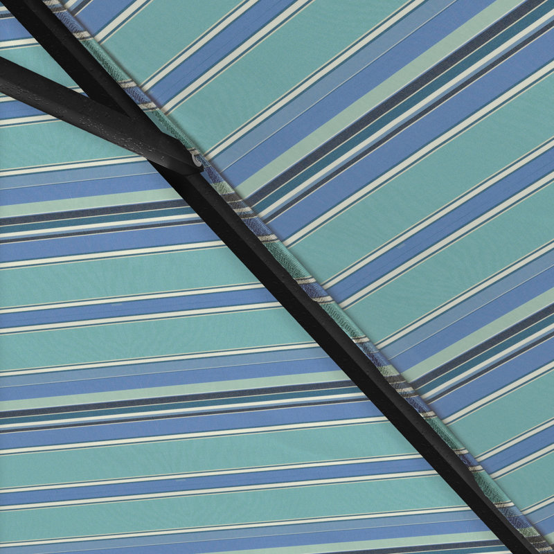 Parasol de marché 132 po Sunbrella, Sunbrella® Dolce à rayures oasis