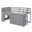 Lit mezzanine avec tiroirs et tablette-164545332