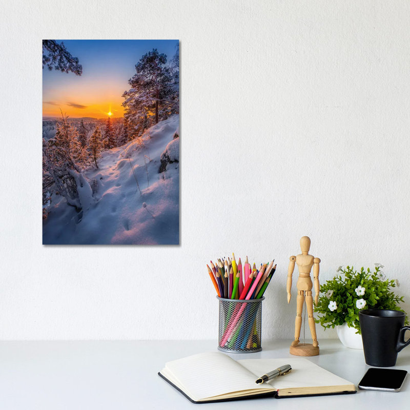 Tracks In The Snow I by Lauri Lohi - Wrapped Canvas Print, 20.32 cm H x 30.48 cm W