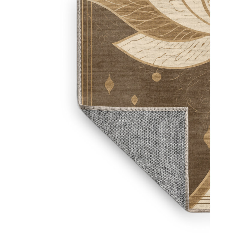 Tapis oriental beige lavable à la machine Darwin, 8 x 10