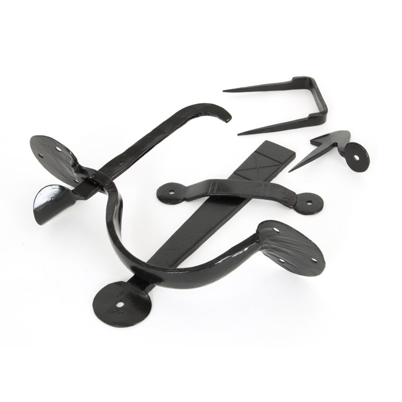 Bean Latch Door Handle Kit, Black
