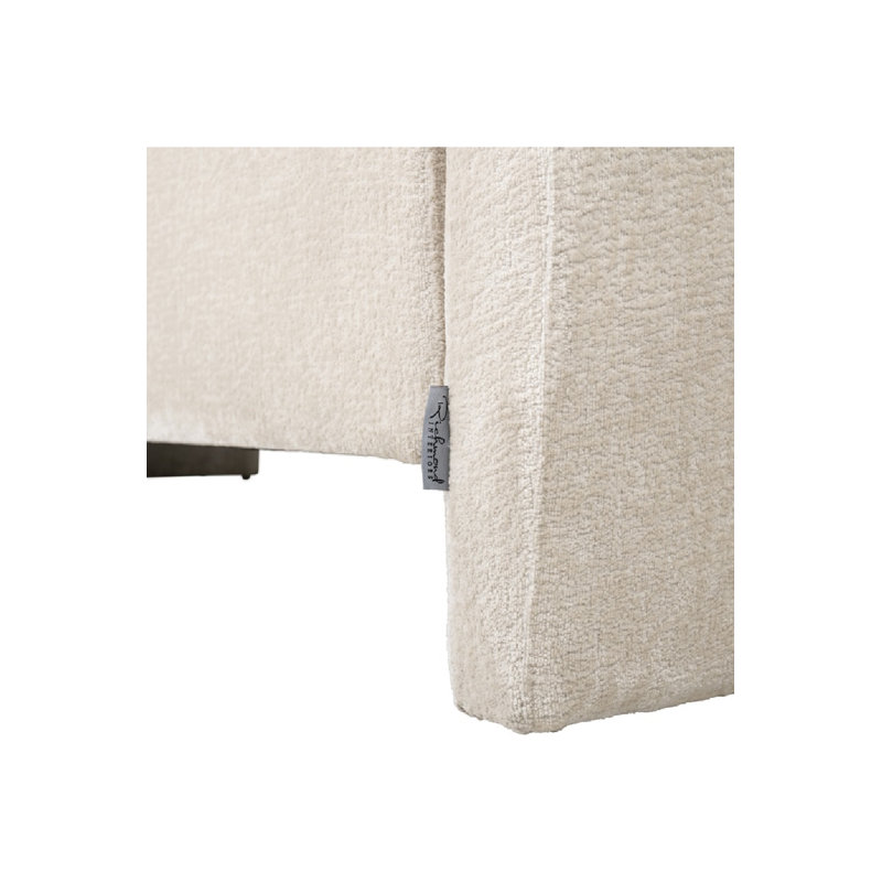 Sandro 91'' White Chenille Upholstered Sofa