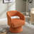 Rachedi 360° Swivel Velvet Barrel Accent Chair with Curved Backrest-117872105