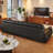 Black Genuine Leather Modular Sofa