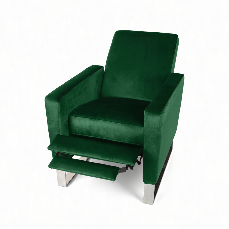 Fauteuil inclinable Arvin, Velours émeraude