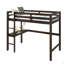 Lit mezzanine simple haut, lit mezzanine en bois d'hévéa avec barrière de sécurité-500378459