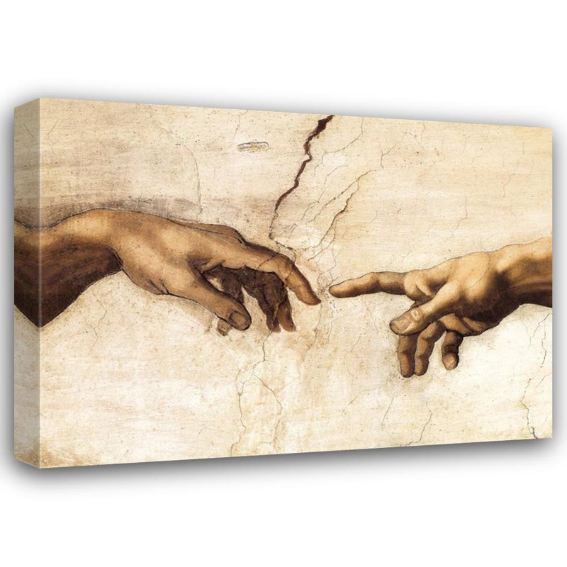 La création d'Adam (détail), H 17 po x l 24 po