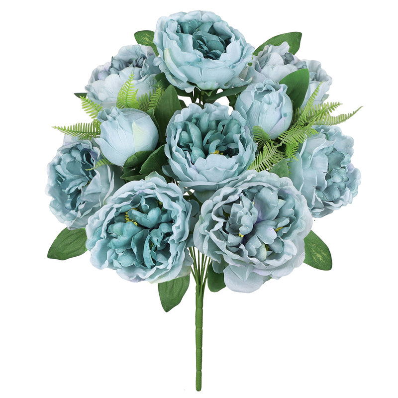 Tiges de pivoines, Bleu