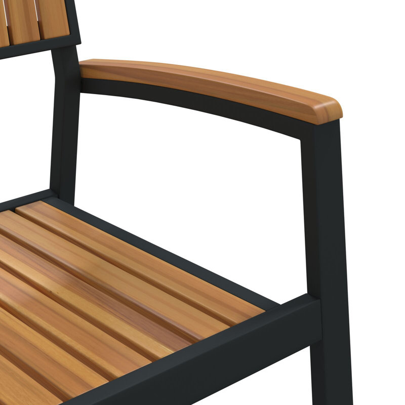 Patio Dining Armchair, Black