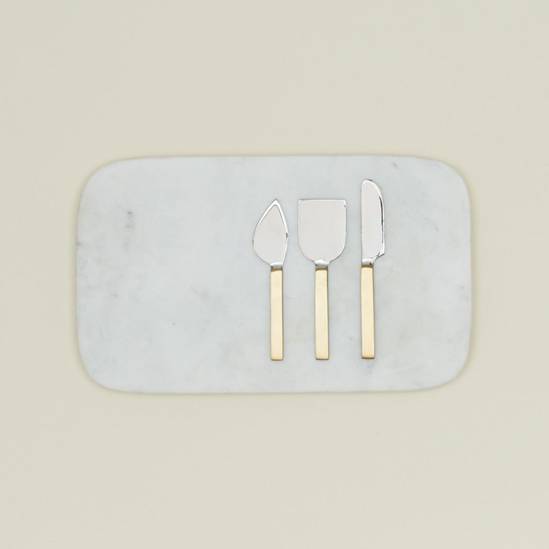 Simple 3 - Piece Stainless Steel Cheese Serving Set