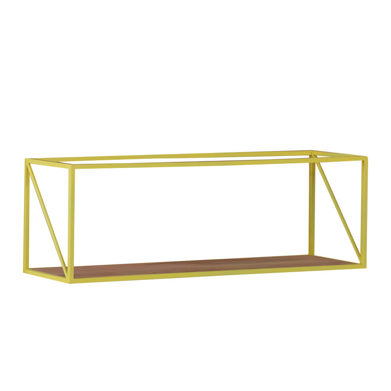 Burnace Accent Shelf, Yellow, 30cm H x 90cm W x 25cm D
