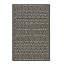 Tapis lavable noir à motif géométrique beige-1386096827