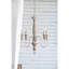 Lustre en bois à 4 lumières, luminaire suspendu avec chaîne réglable pour le vestibule de la salle à manger de la cuisine, ampoule non incluse