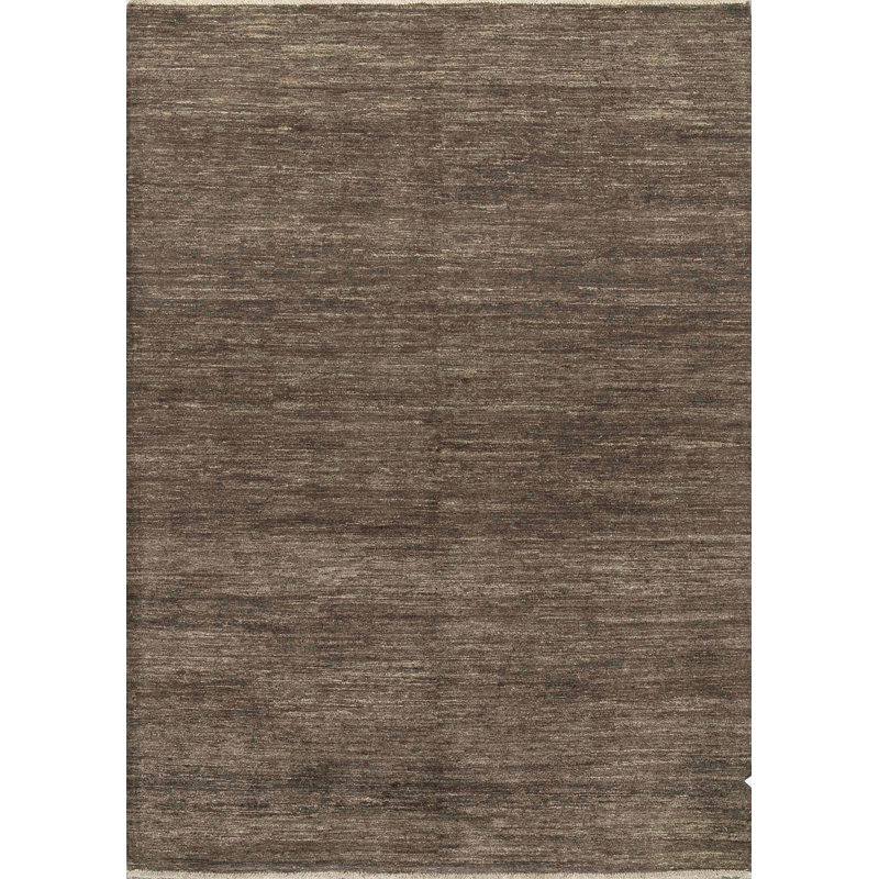 Tapis brun de haute qualité noué à la main Gabbeh