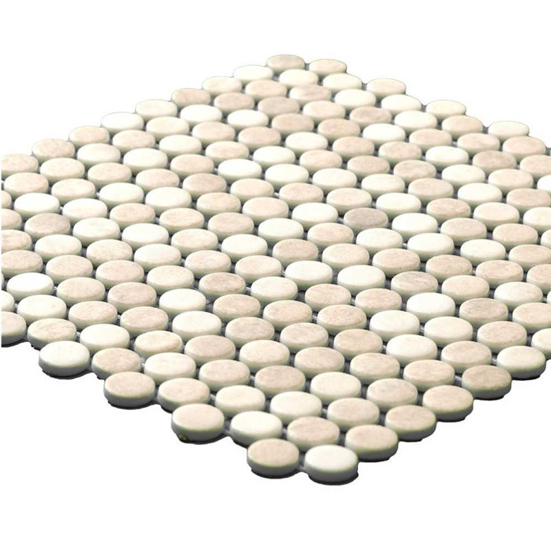 Eterna Penny 12"x12" Recycled Glass Mosaic Tile, Sumatra