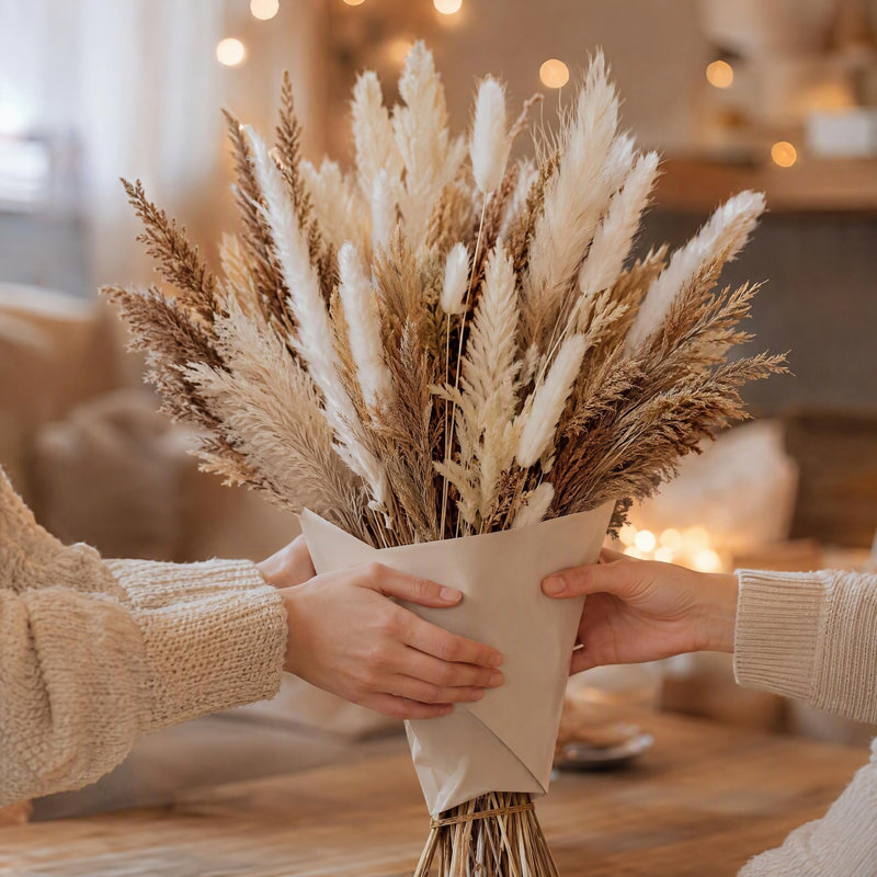 Ensemble de 340 bouquets de fleurs séchées préservées naturelles, centre de table de Noël rustique, remplisseur de vase de maison de campagne pour décoration intérieure et cadeau de Noël