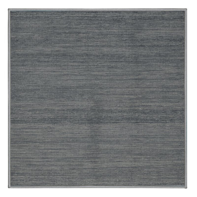 Machine Washable Solid Gray Area Rug